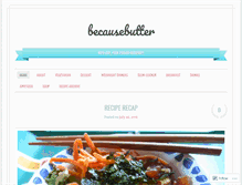 Tablet Screenshot of becausebutter.com